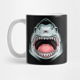 Shark Head Mouth Teeth Scary Mug